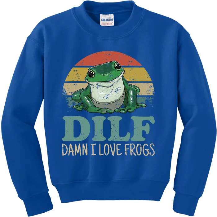 Dilfdamn I Love Frogs Kids Sweatshirt