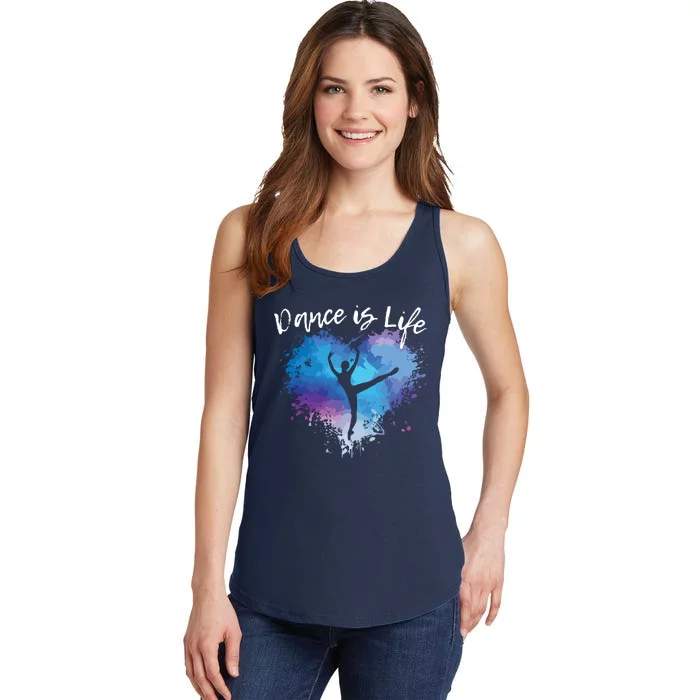 DANCE IS LIFE Ballet Dancing Ballerina Teen Tween Girl Mom Ladies Essential Tank