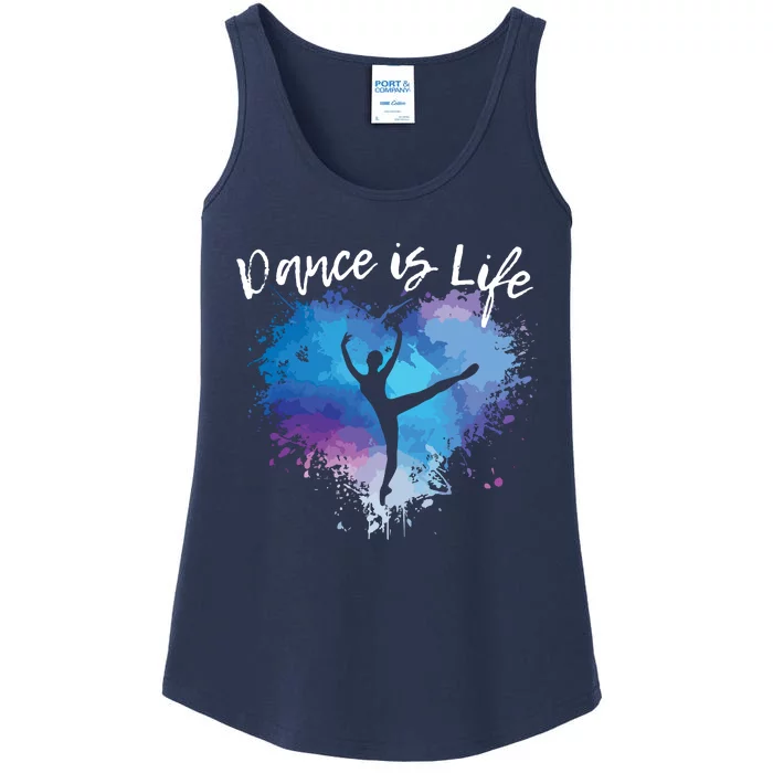 DANCE IS LIFE Ballet Dancing Ballerina Teen Tween Girl Mom Ladies Essential Tank