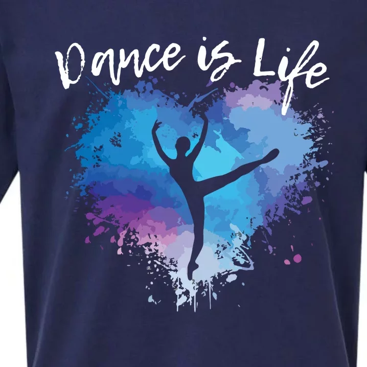 DANCE IS LIFE Ballet Dancing Ballerina Teen Tween Girl Mom Sueded Cloud Jersey T-Shirt