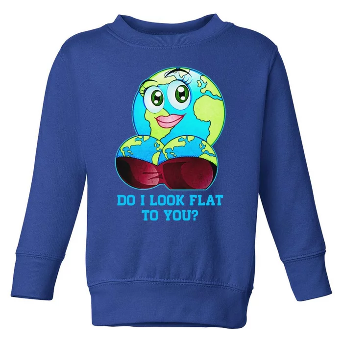 Do I Look Flat To You Funny Anti Flat Earth Toddler Sweatshirt