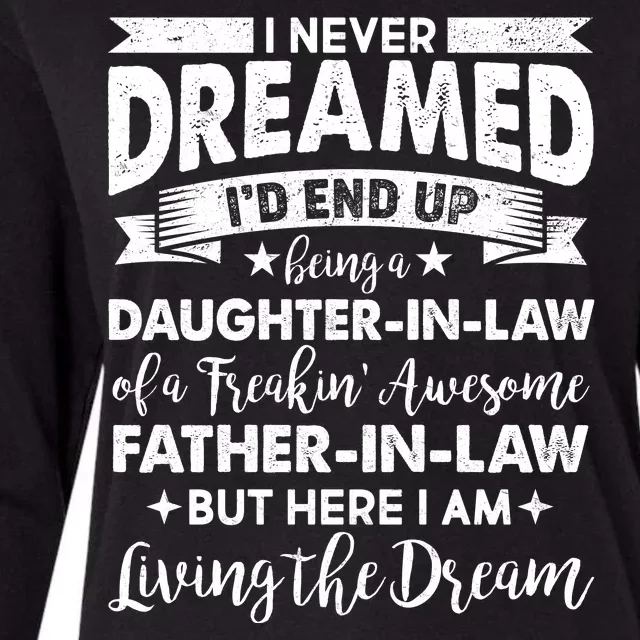 Daughter In Law Of A Freaking Awesome Father In Law Womens Cotton Relaxed Long Sleeve T-Shirt