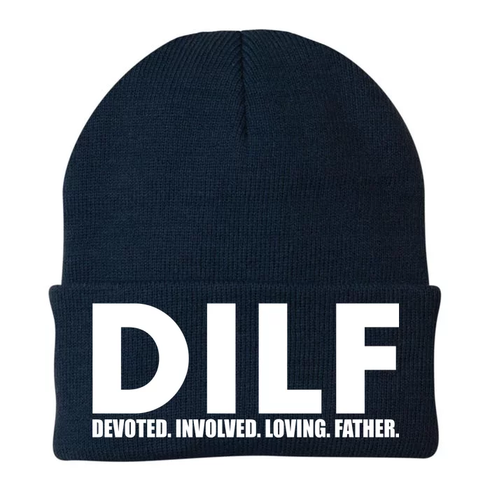 DILF Devoted Involved Loving Father Knit Cap Winter Beanie