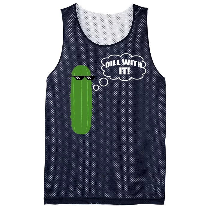 Dill With It Pickle Mesh Reversible Basketball Jersey Tank