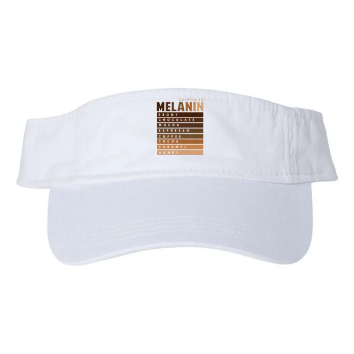 Drippin In Melanin African American Queen King Black History Valucap Bio-Washed Visor