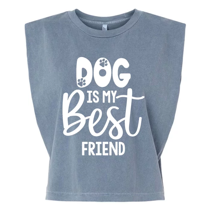 Dog Is My Best Friend Graphic Garment-Dyed Women's Muscle Tee