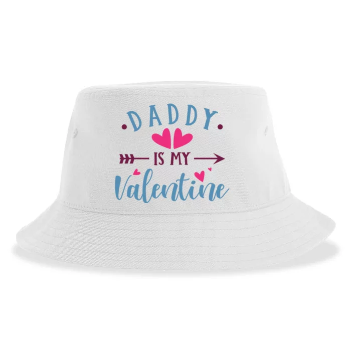 Daddy Is My Valentine Cute Holiday Sustainable Bucket Hat