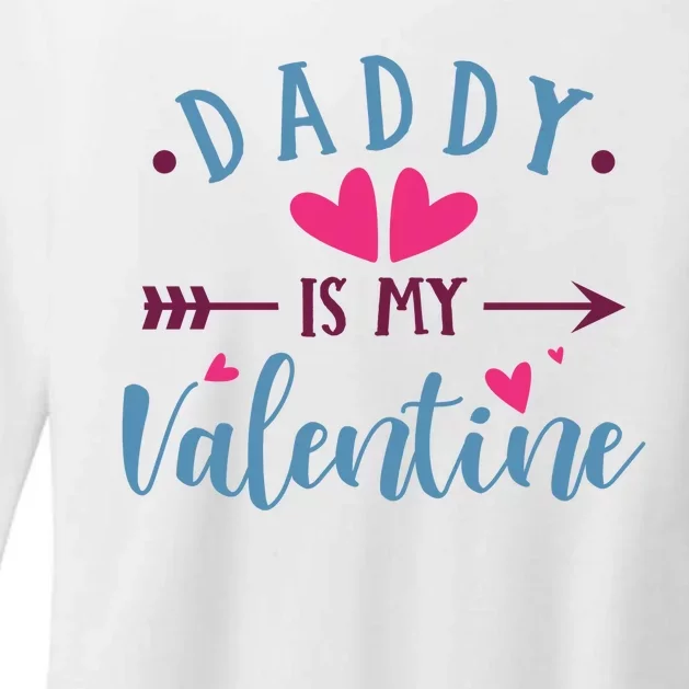 Daddy Is My Valentine Cute Holiday Womens CVC Long Sleeve Shirt