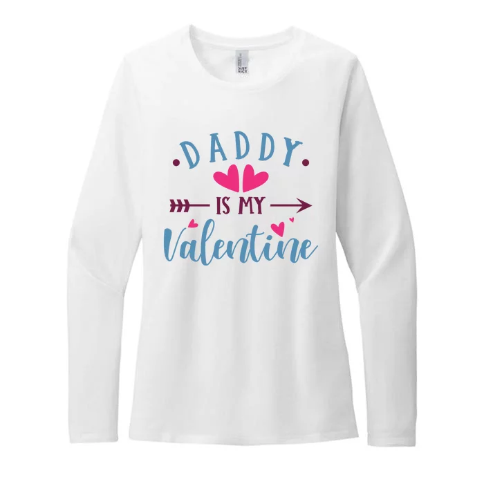 Daddy Is My Valentine Cute Holiday Womens CVC Long Sleeve Shirt