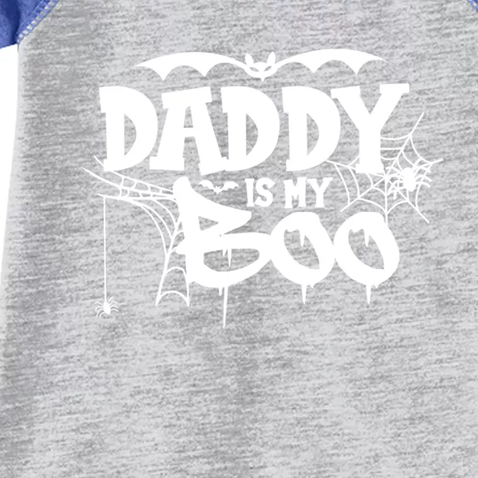 Daddy Is My Boo Spooky Halloween Creepy Ghostly Design Funny Gift Infant Baby Jersey Bodysuit