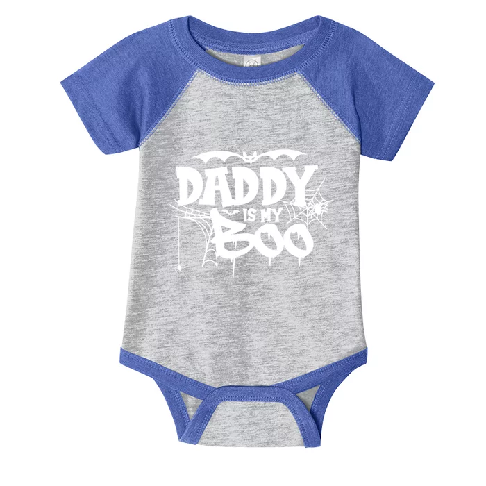 Daddy Is My Boo Spooky Halloween Creepy Ghostly Design Funny Gift Infant Baby Jersey Bodysuit