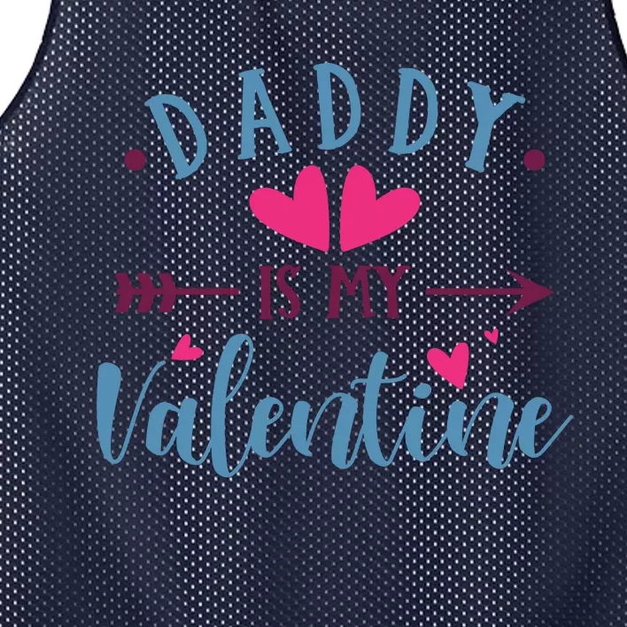 Daddy Is My Valentine Cute Mesh Reversible Basketball Jersey Tank