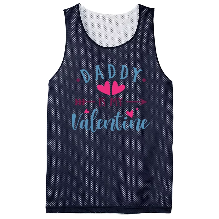 Daddy Is My Valentine Cute Mesh Reversible Basketball Jersey Tank