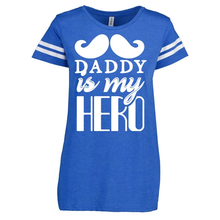 Daddy Is My Hero Enza Ladies Jersey Football T-Shirt