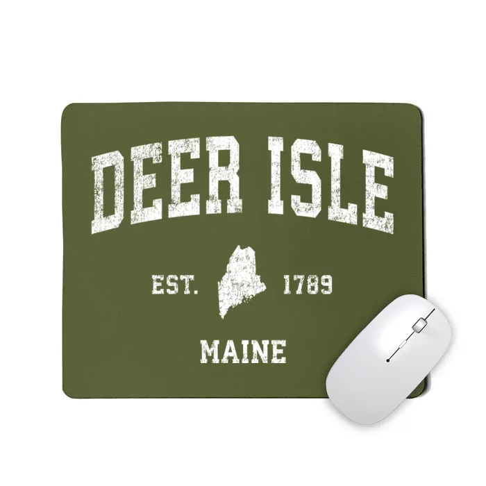 Deer Isle Maine Me Vintage Sports Mousepad