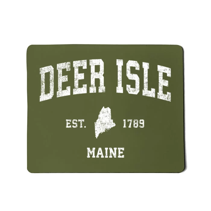 Deer Isle Maine Me Vintage Sports Mousepad