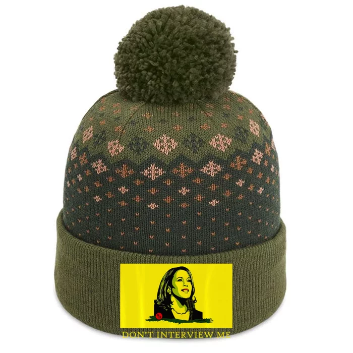 Don’T Interview Me Kamala Harris Funny Quote Vote Kamala The Baniff Cuffed Pom Beanie