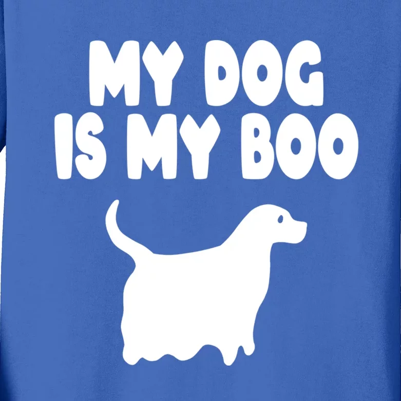 Dog Is My Boo Halloween Funny Dog Mom Dad Owner Cool Gift Kids Long Sleeve Shirt