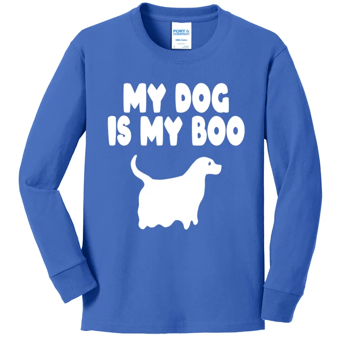 Dog Is My Boo Halloween Funny Dog Mom Dad Owner Cool Gift Kids Long Sleeve Shirt