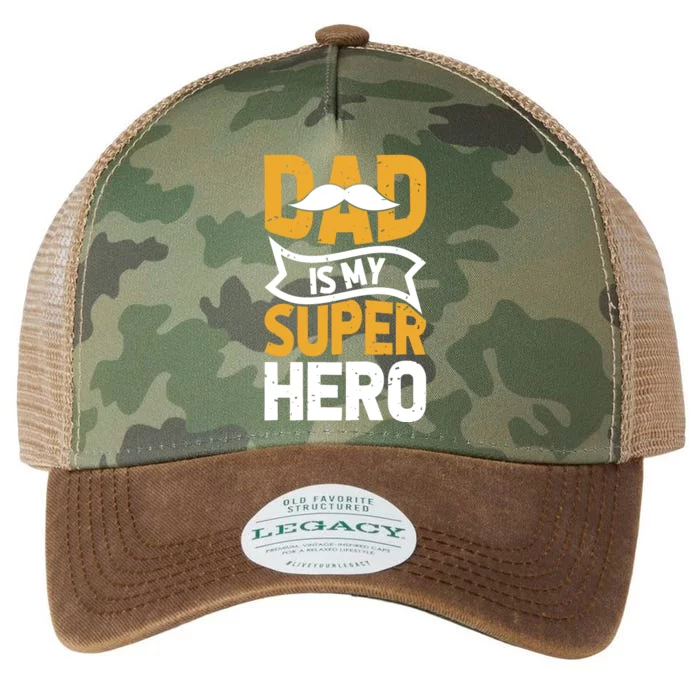 Dad Is My Super Hero Fathers Day Legacy Tie Dye Trucker Hat