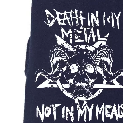 Death In My Metal Not In My Meals Vegan Metalhead Doggie 3-End Fleece Hoodie