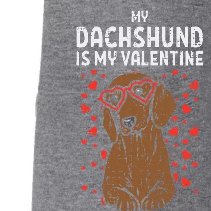 Dachshund Is My Valentine Wiener Dog Valentines Day Doggie 3-End Fleece Hoodie