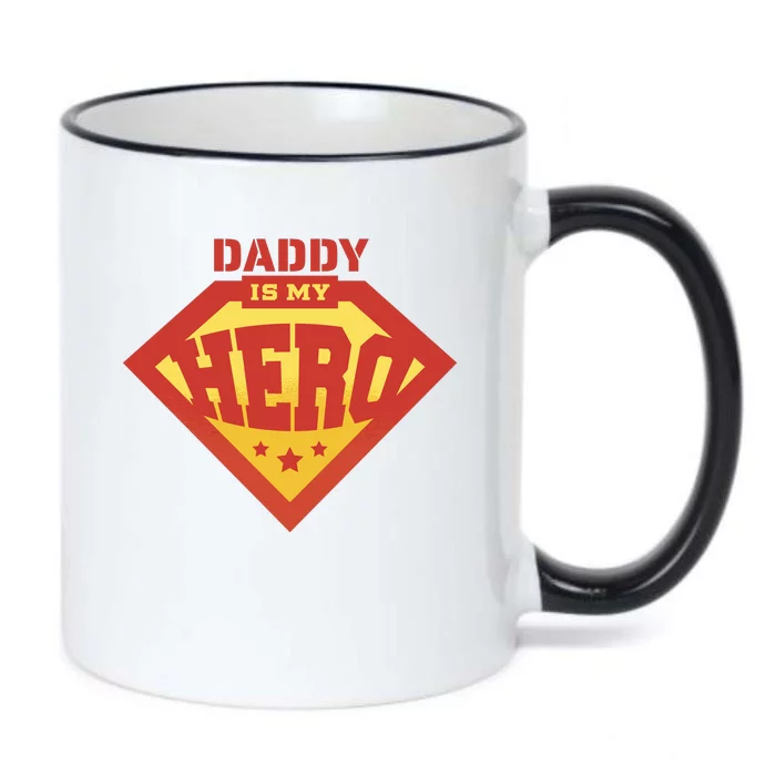 Daddy Is My Hero Black Color Changing Mug