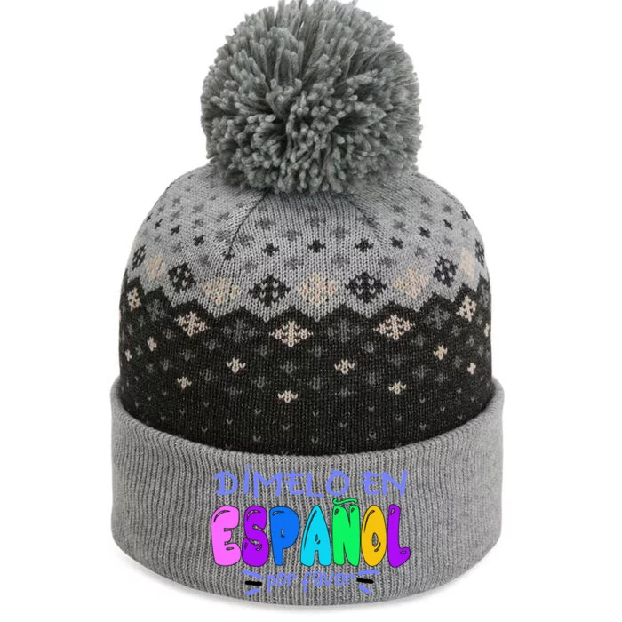 Dimelo En Espanol Bilingual Spanish Teacher The Baniff Cuffed Pom Beanie