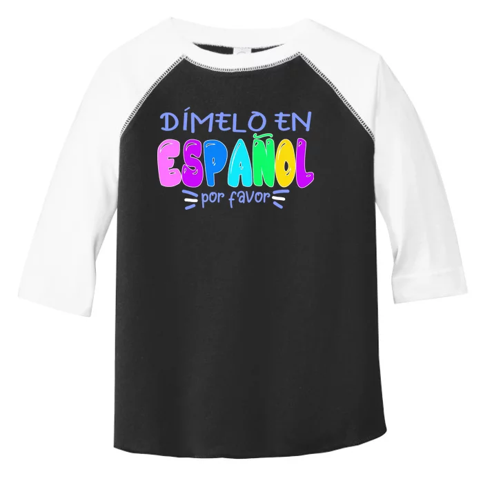 Dimelo En Espanol Bilingual Spanish Teacher Toddler Fine Jersey T-Shirt