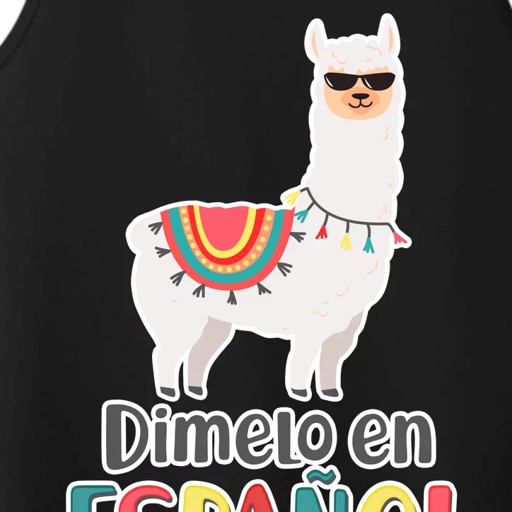 Dimelo en Espanol por Favor Spanish Llama Performance Tank