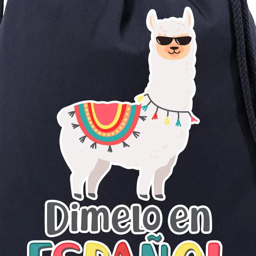 Dimelo en Espanol por Favor Spanish Llama Drawstring Bag