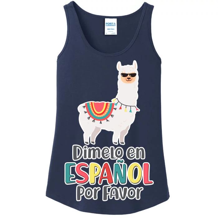 Dimelo en Espanol por Favor Spanish Llama Ladies Essential Tank