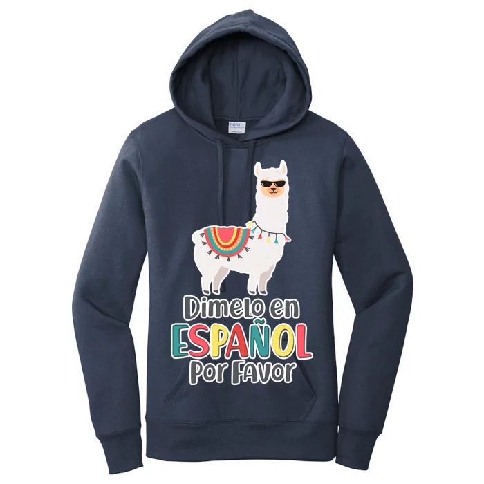 Dimelo en Espanol por Favor Spanish Llama Women's Pullover Hoodie