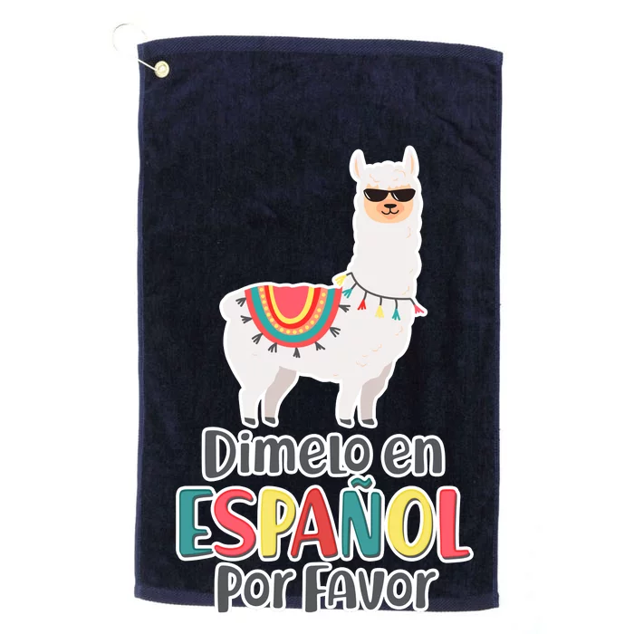 Dimelo en Espanol por Favor Spanish Llama Platinum Collection Golf Towel