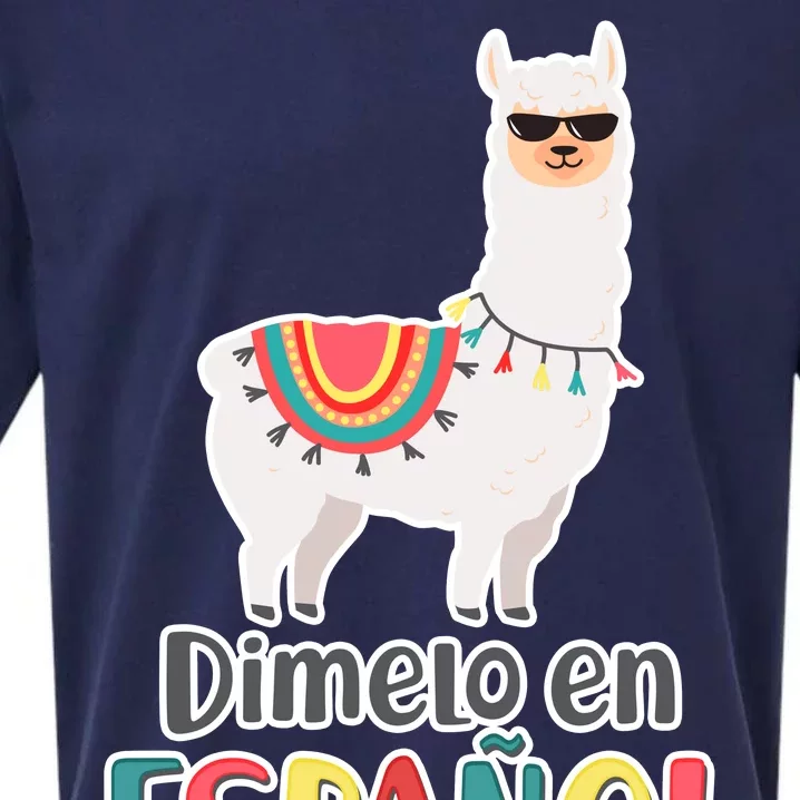 Dimelo en Espanol por Favor Spanish Llama Sueded Cloud Jersey T-Shirt