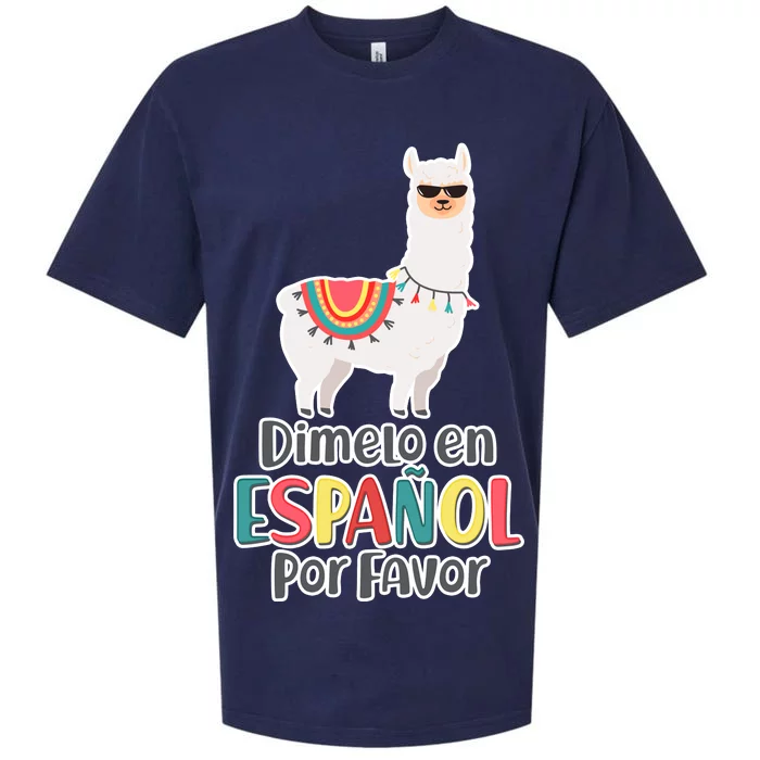 Dimelo en Espanol por Favor Spanish Llama Sueded Cloud Jersey T-Shirt