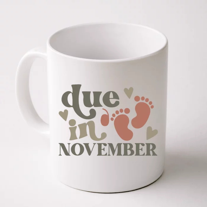 Due In November Happy MotherS Day Matching Est 2024 Mom Dad Front & Back Coffee Mug