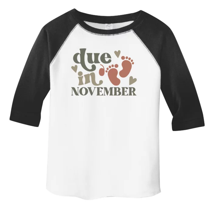 Due In November Happy MotherS Day Matching Est 2024 Mom Dad Toddler Fine Jersey T-Shirt