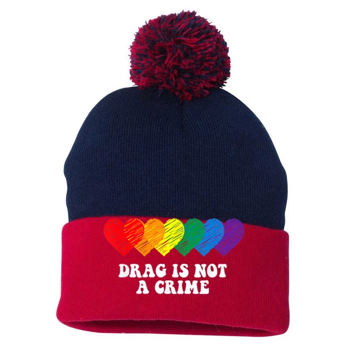 Drag Is Not A Crime LGBT Pom Pom 12in Knit Beanie