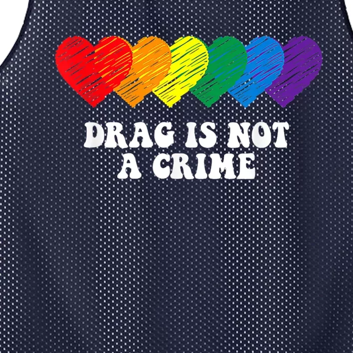 Drag Is Not A Crime LGBT Mesh Reversible Basketball Jersey Tank