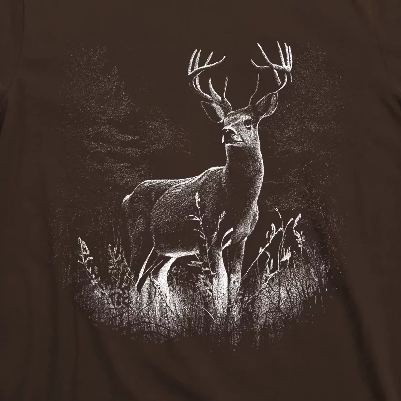 Deer In Nature Realistic T-Shirt