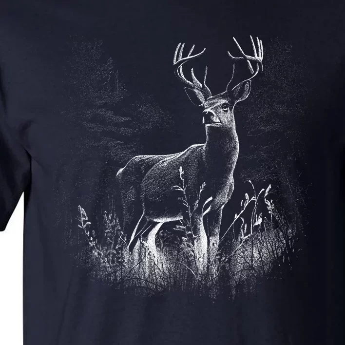 Deer In Nature Realistic Tall T-Shirt