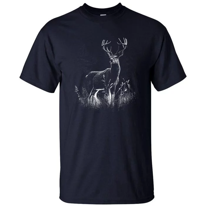 Deer In Nature Realistic Tall T-Shirt