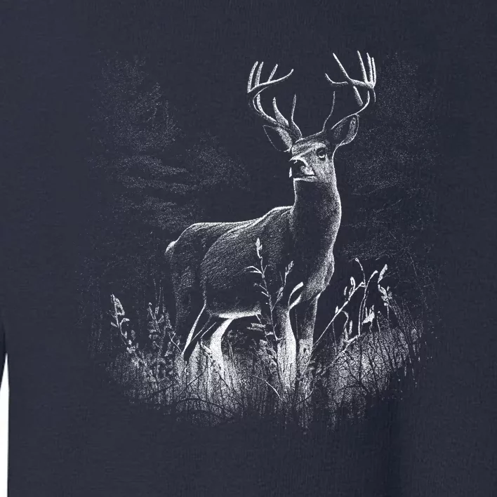 Deer In Nature Realistic Toddler Sweatshirt