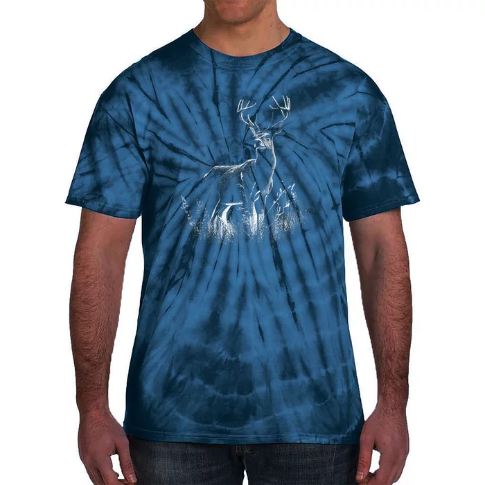 Deer In Nature Realistic Tie-Dye T-Shirt