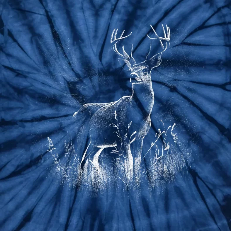 Deer In Nature Realistic Tie-Dye T-Shirt