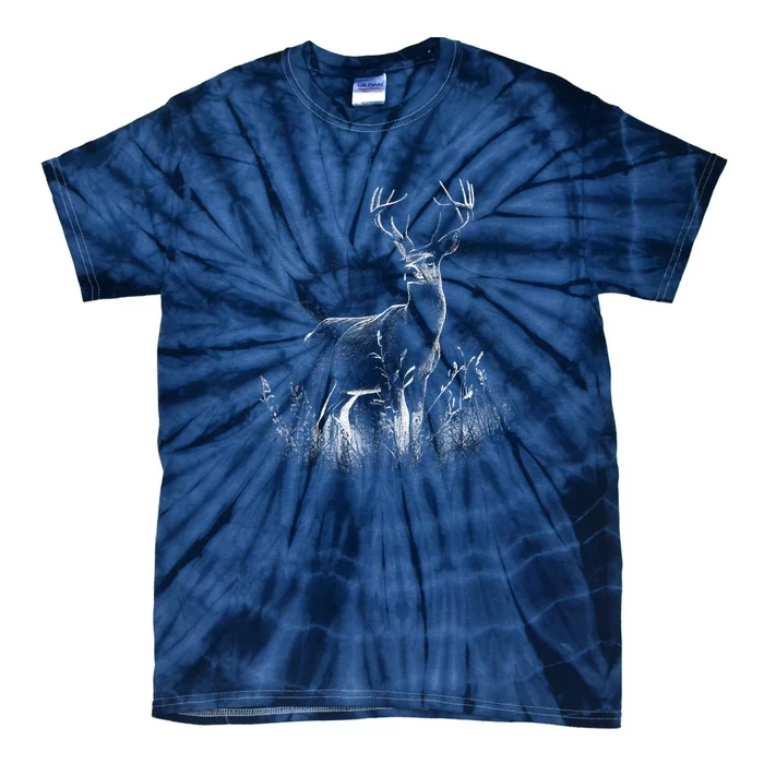 Deer In Nature Realistic Tie-Dye T-Shirt