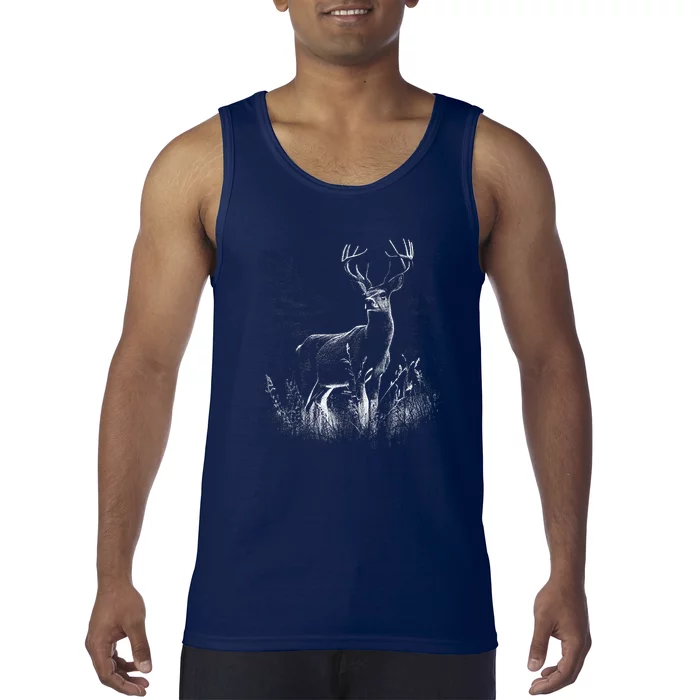 Deer In Nature Realistic Tank Top