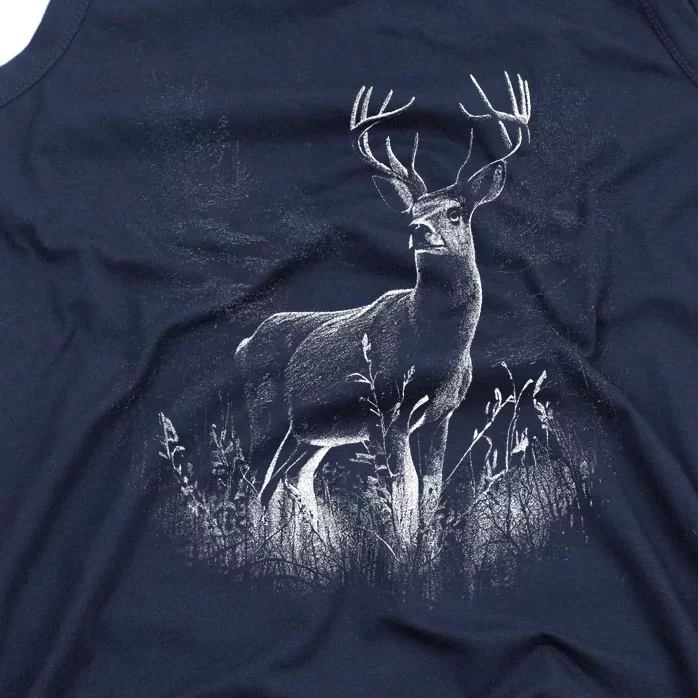 Deer In Nature Realistic Tank Top