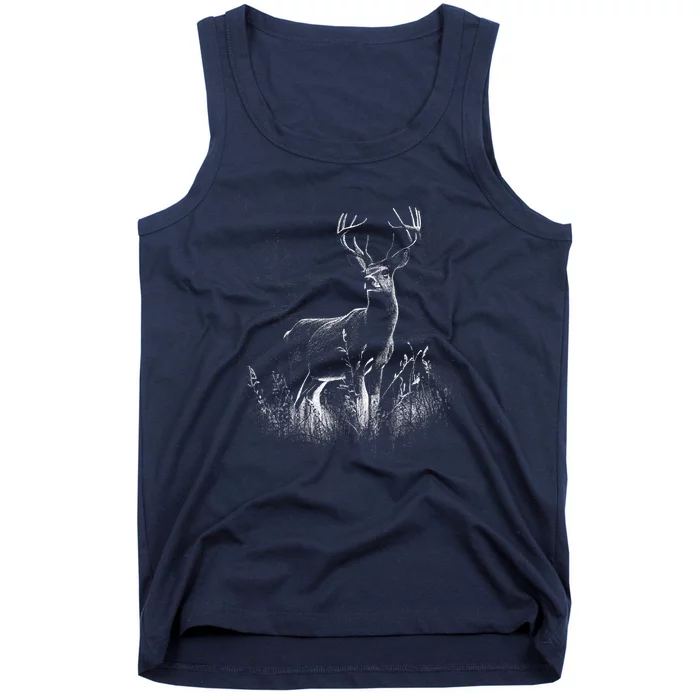 Deer In Nature Realistic Tank Top